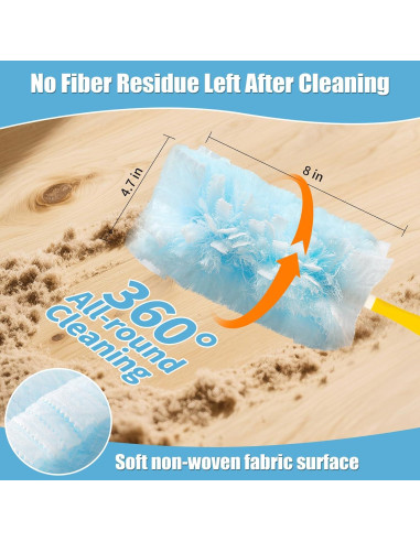 60 Recargas Plumero Electrostático Senowi + Mango Corto