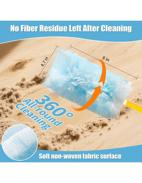 60 Recargas Plumero Electrostático Senowi + Mango Corto