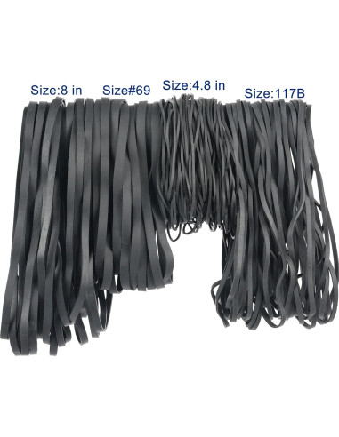Bandas de Goma HAIDIBAO 0.5lbs Negras 4 Tamaños Variados