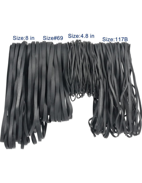 Bandas de Goma HAIDIBAO 0.5lbs Negras 4 Tamaños Variados