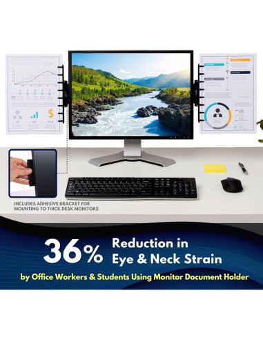 Soporte de Documentos Note Tower para Monitor y Laptop Negro