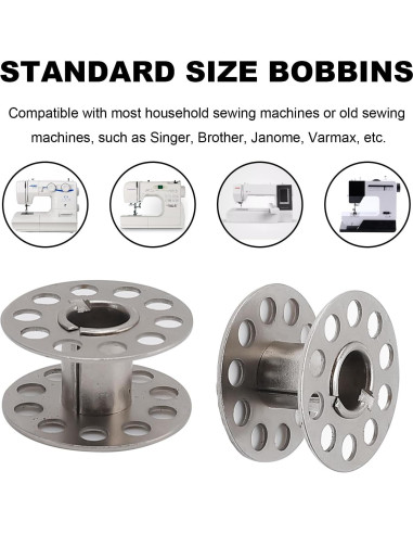 Bobinas de Máquina de Coser Kidoom 28 PCS Metal Estándar