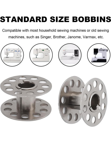 Bobinas de Máquina de Coser Kidoom 28 PCS Metal Estándar