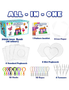 Kit de Perlas Fusibles FUNZBO 31000 Piezas 48 Colores 2