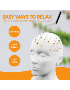 Masajeador de Cabeza YEZY 28 Dedos y Rascaespaldas Negro 2