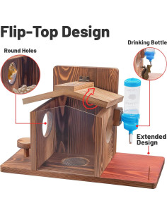 Comedero para Ardillas DAZUINIAO con Agua y Mazorcas 39.88x17.78cm 2