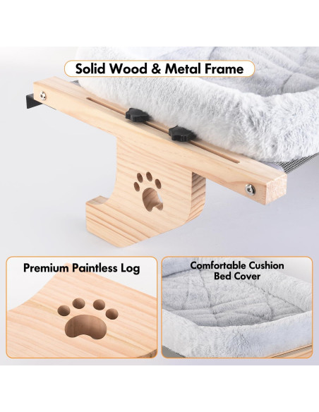 Perch de Ventana para Gatos AMOSIJOY 62x38cm Resistente