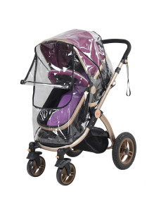 Cubierta de Lluvia para Cochecito de Bebé AYNEFY PVC Transparente