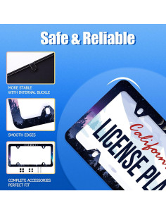 Marco de Placa de Licencia GORSNKYE Acero Inoxidable Fases de Luna 2