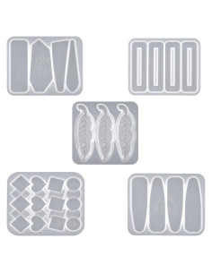 Juego de Moldes de Silicona CRZQXOUR para Clips de Cabello 5PCS