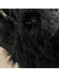 Juego de 2 Murciélagos Negros Colgantes con Plumas - Decoración Halloween 2