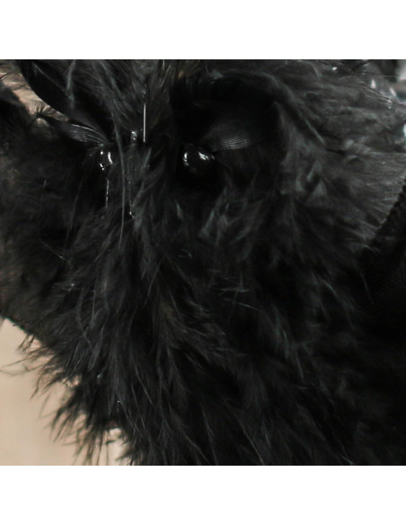 Juego de 2 Murciélagos Negros Colgantes con Plumas - Decoración Halloween