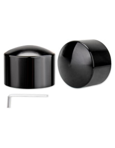 Cubiertas de Tuerca de Eje Frontal KICRY Negro Cromo 2002-2024