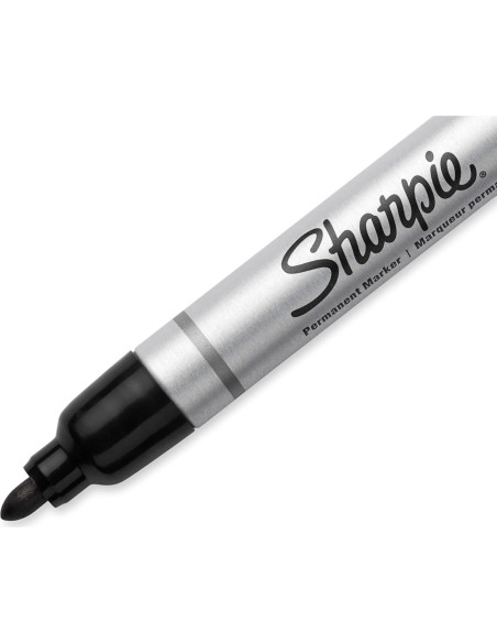 Marcadores Permanentes Sharpie Negros Punta de Bala - Paquete de 12