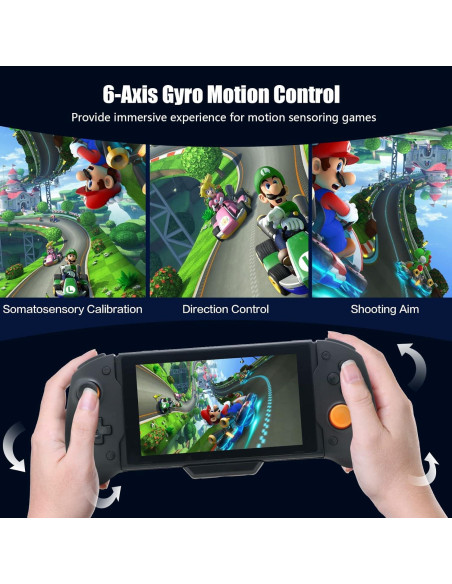 Controlador Ergonómico ECHZOVE para Nintendo Switch - Negro