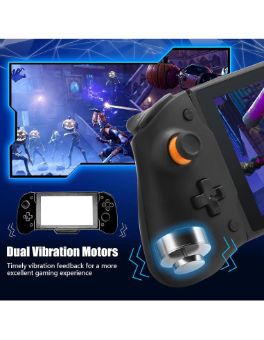 Controlador Ergonómico ECHZOVE para Nintendo Switch - Negro