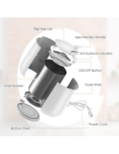 Calentador de Toallas Tangkula 21L Gris con Apagado Automático