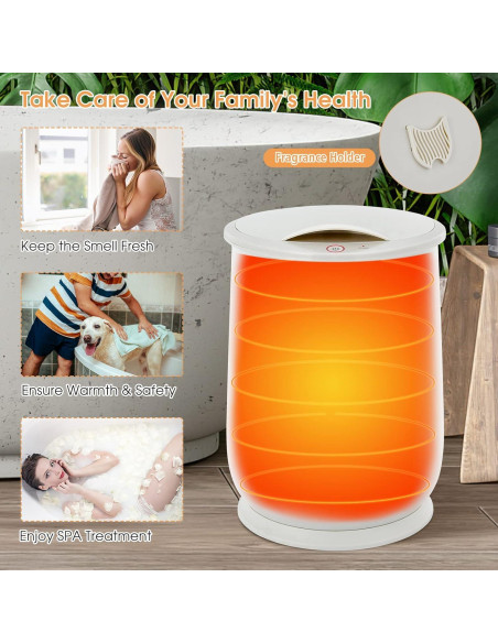 Calentador de Toallas Tangkula 21L Gris con Apagado Automático