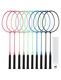 Set de Raquetas de Bádminton Woanger 10 Piezas con 15 Volantes