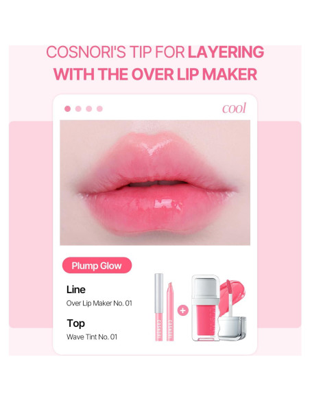 Lápiz Labial Cremoso COSNORI 01 Rosa Puro - Larga Duración