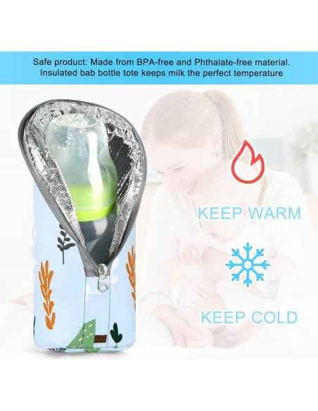 Bolsa Térmica Aislante Accmor para Botellas de Bebé Bosque