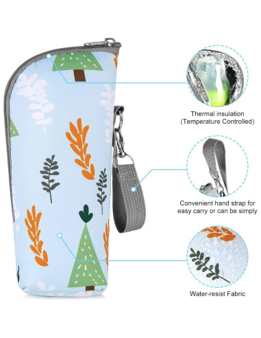 Bolsa Térmica Aislante Accmor para Botellas de Bebé Bosque