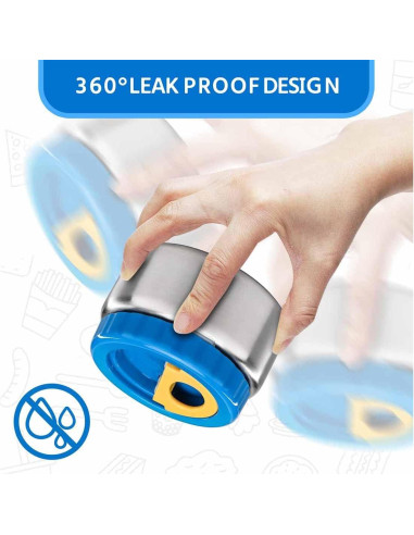 Tarro de Comida Térmico MAISON HUIS 240ml Acero Inoxidable Azul