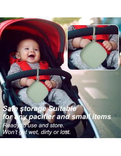 Funda de Sujetador de Chupete Swelive 2 Piezas Silicona BPA Free 2