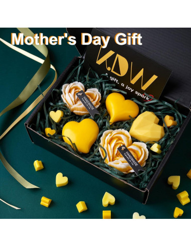 Kit de Velas DIY KDW - Moldes de Silicona Corazón 22 Piezas