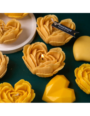 Kit de Velas DIY KDW - Moldes de Silicona Corazón 22 Piezas