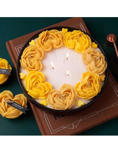 Kit de Velas DIY KDW - Moldes de Silicona Corazón 22 Piezas