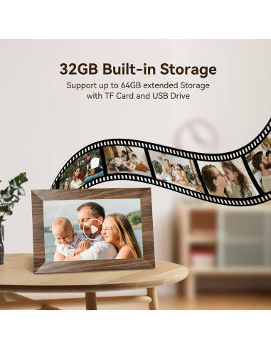 Marco de Fotos Digital 10.1" QIUYU 32GB WiFi HD 1280x800