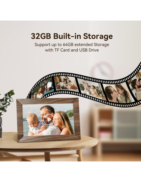 Marco de Fotos Digital 10.1" QIUYU 32GB WiFi HD 1280x800