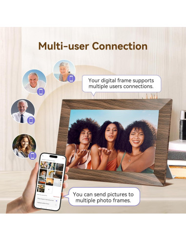 Marco de Fotos Digital 10.1" QIUYU 32GB WiFi HD 1280x800