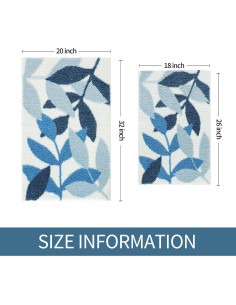 Alfombra de Baño Gibelle Azul 45.7x66cm Antideslizante Absorbente 2