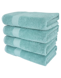 Juego de Toallas de Baño Kaufman 4 Piezas 100% Algodón Aqua
