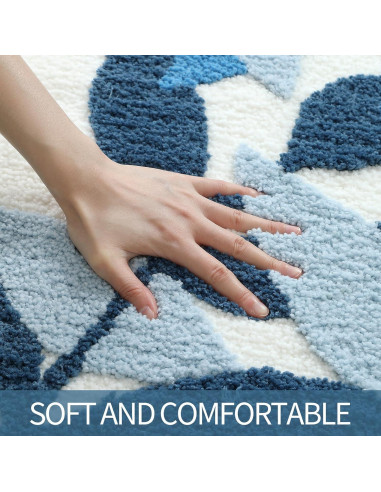Alfombra de Baño Gibelle Azul 45.7x66cm Antideslizante Absorbente