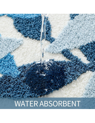 Alfombra de Baño Gibelle Azul 45.7x66cm Antideslizante Absorbente
