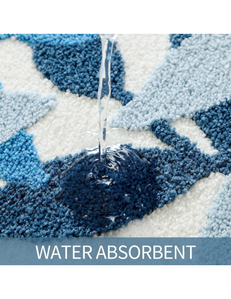 Alfombra de Baño Gibelle Azul 45.7x66cm Antideslizante Absorbente