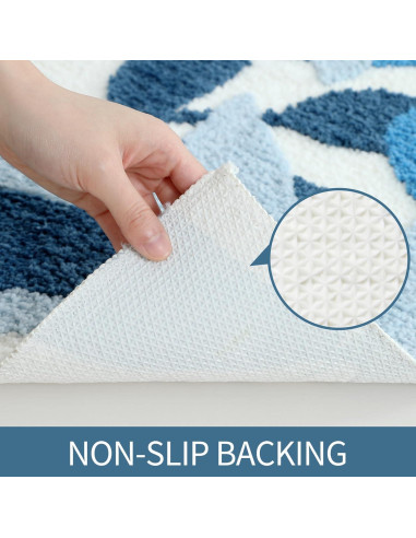 Alfombra de Baño Gibelle Azul 45.7x66cm Antideslizante Absorbente