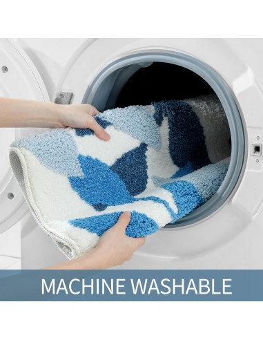 Alfombra de Baño Gibelle Azul 45.7x66cm Antideslizante Absorbente