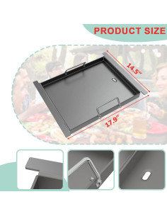 Plancha de Acero al Carbono 45.7x36.8cm para Parrillas Blaze 2