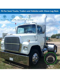 Paquete de 60 Cubiertas de Tuercas de Rueda Grandroad 33mm ABS 2