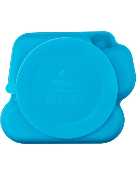 Plato de Silicona para Bebés Linowos - Antideslizante Azul