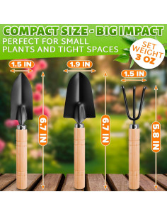 Juego de Herramientas de Jardín ZOKLU 3 Piezas Ergonómicas 2