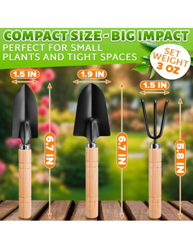 Juego de Herramientas de Jardín ZOKLU 3 Piezas Ergonómicas