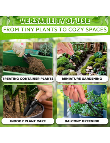 Juego de Herramientas de Jardín ZOKLU 3 Piezas Ergonómicas