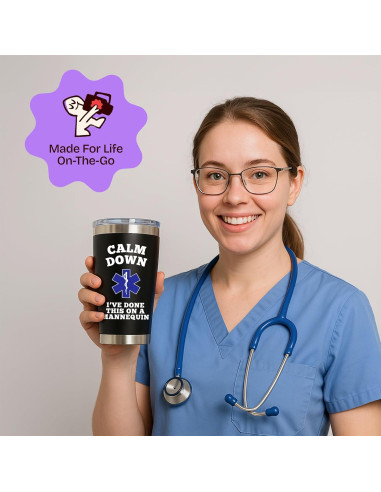 Vaso de Café de Acero Inoxidable KLUBI 600 ml Negro Enfermera