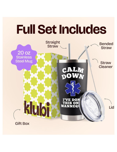 Vaso de Café de Acero Inoxidable KLUBI 600 ml Negro Enfermera