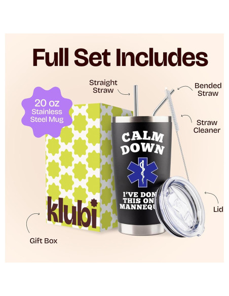 Vaso de Café de Acero Inoxidable KLUBI 600 ml Negro Enfermera